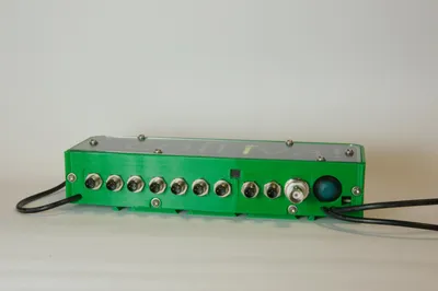The side of the Coltiva control unit, showing connectors for up to eight pumps plus sensors.